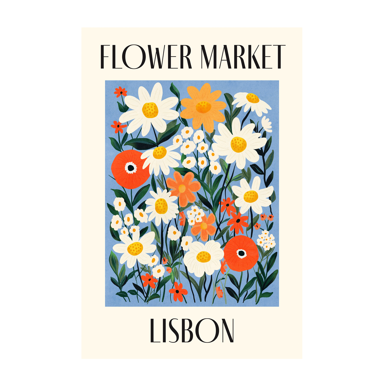 wall-art-print-canvas-poster-framed-Lisbon Flower Market , By Lia Nell-1