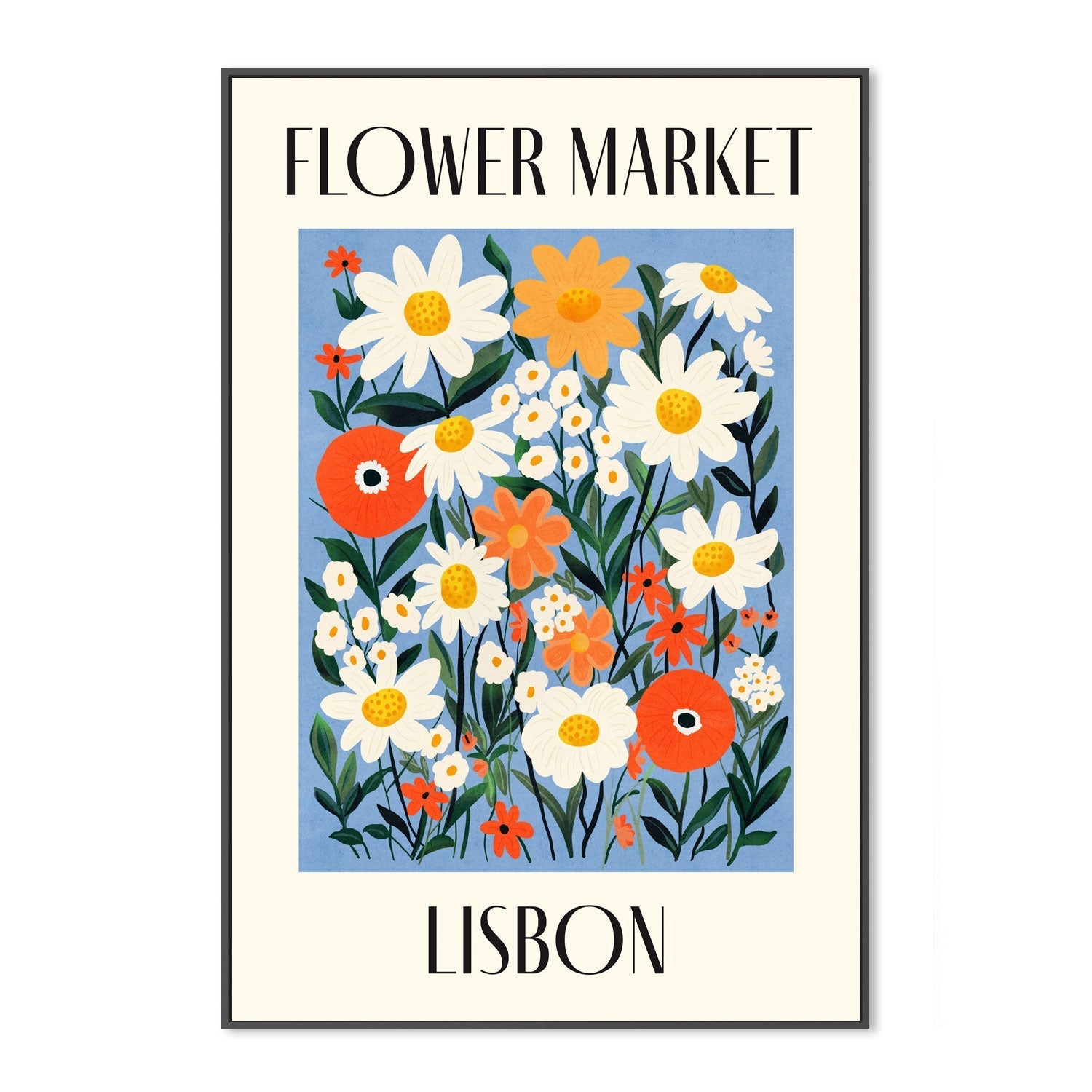 wall-art-print-canvas-poster-framed-Lisbon Flower Market , By Lia Nell-3