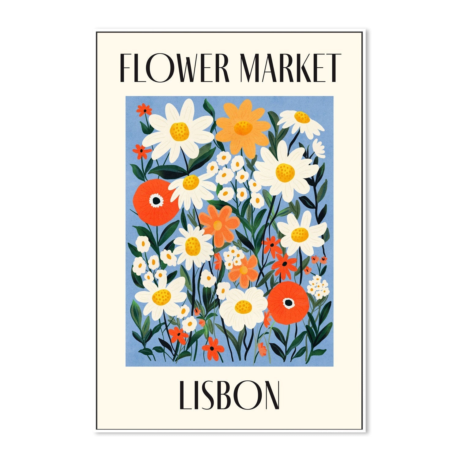 wall-art-print-canvas-poster-framed-Lisbon Flower Market , By Lia Nell-5