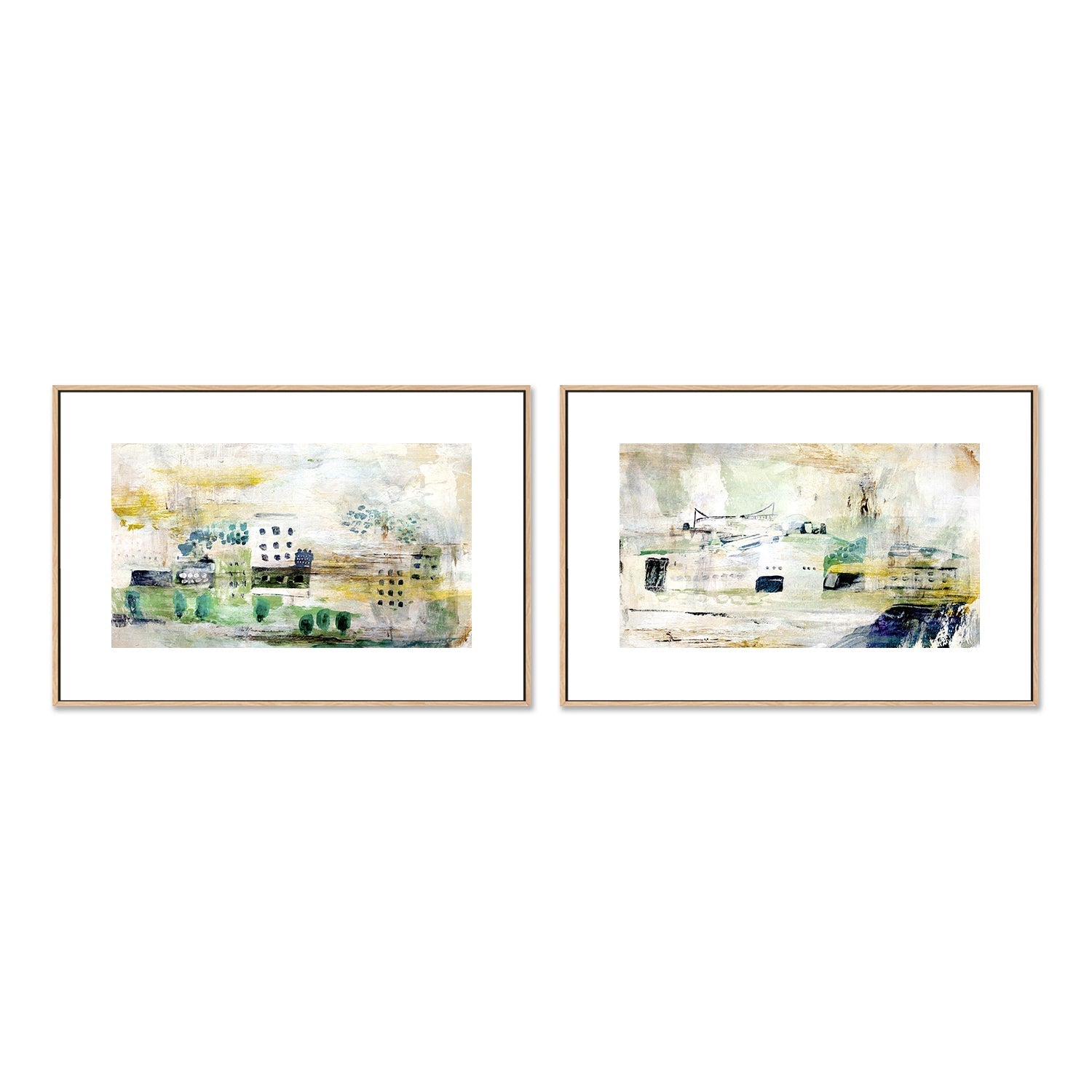 wall-art-print-canvas-poster-framed-Little City, Style A & B, Set Of 2 , By Hope Bainbridge-6