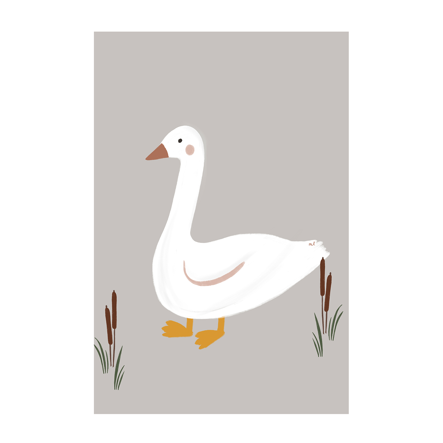 wall-art-print-canvas-poster-framed-Little Goose and White Little Bunny, Set Of 2 , By Menina Lisboa-7