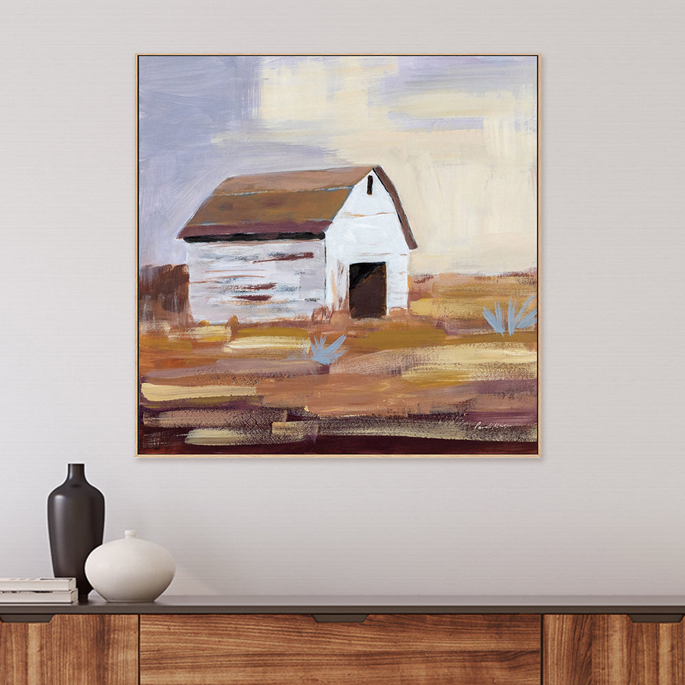 wall-art-print-canvas-poster-framed-Little White Barn-by-Pamela Munger-Gioia Wall Art