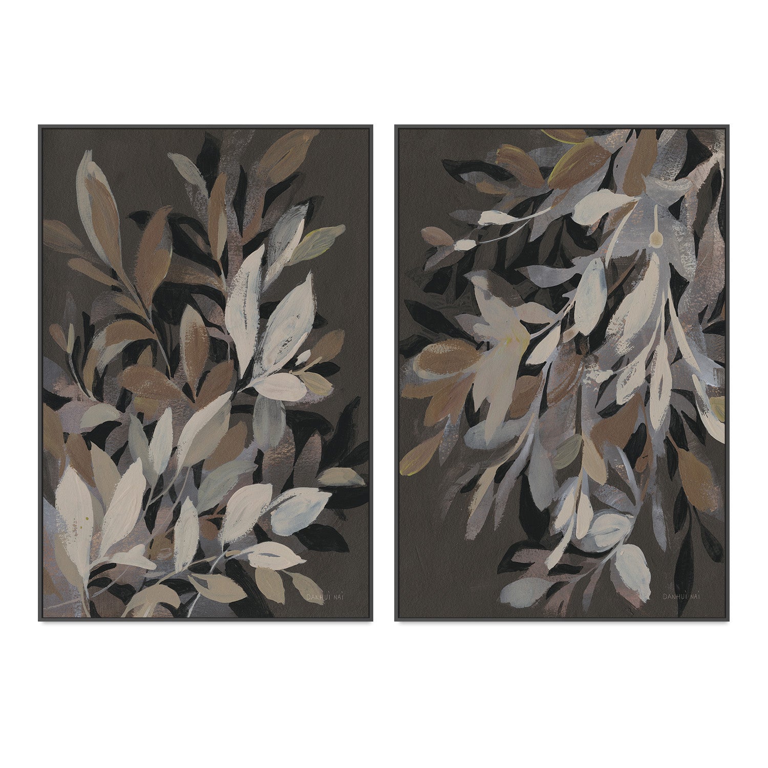 wall-art-print-canvas-poster-framed-Lively Branches, Style A & B, Set Of 2 , By Danhui Nai-3