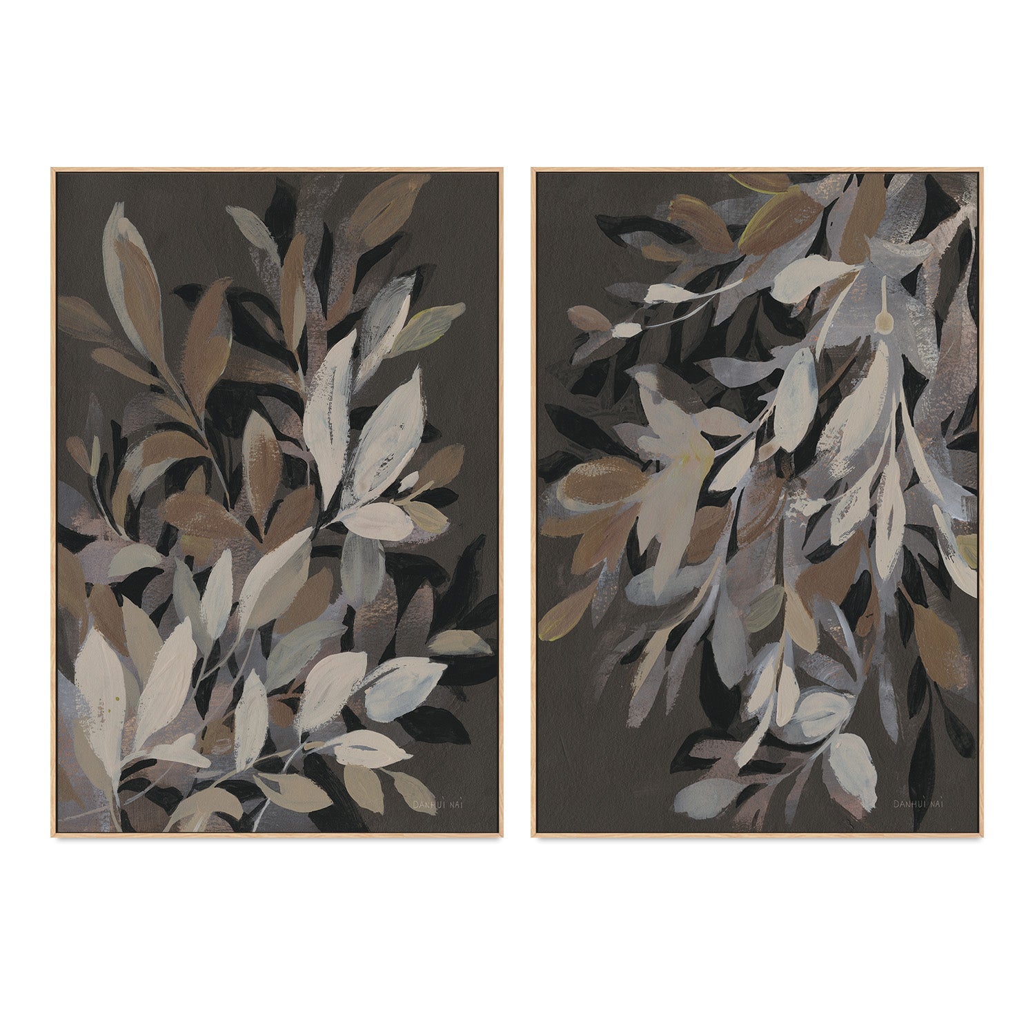 wall-art-print-canvas-poster-framed-Lively Branches, Style A & B, Set Of 2 , By Danhui Nai-4