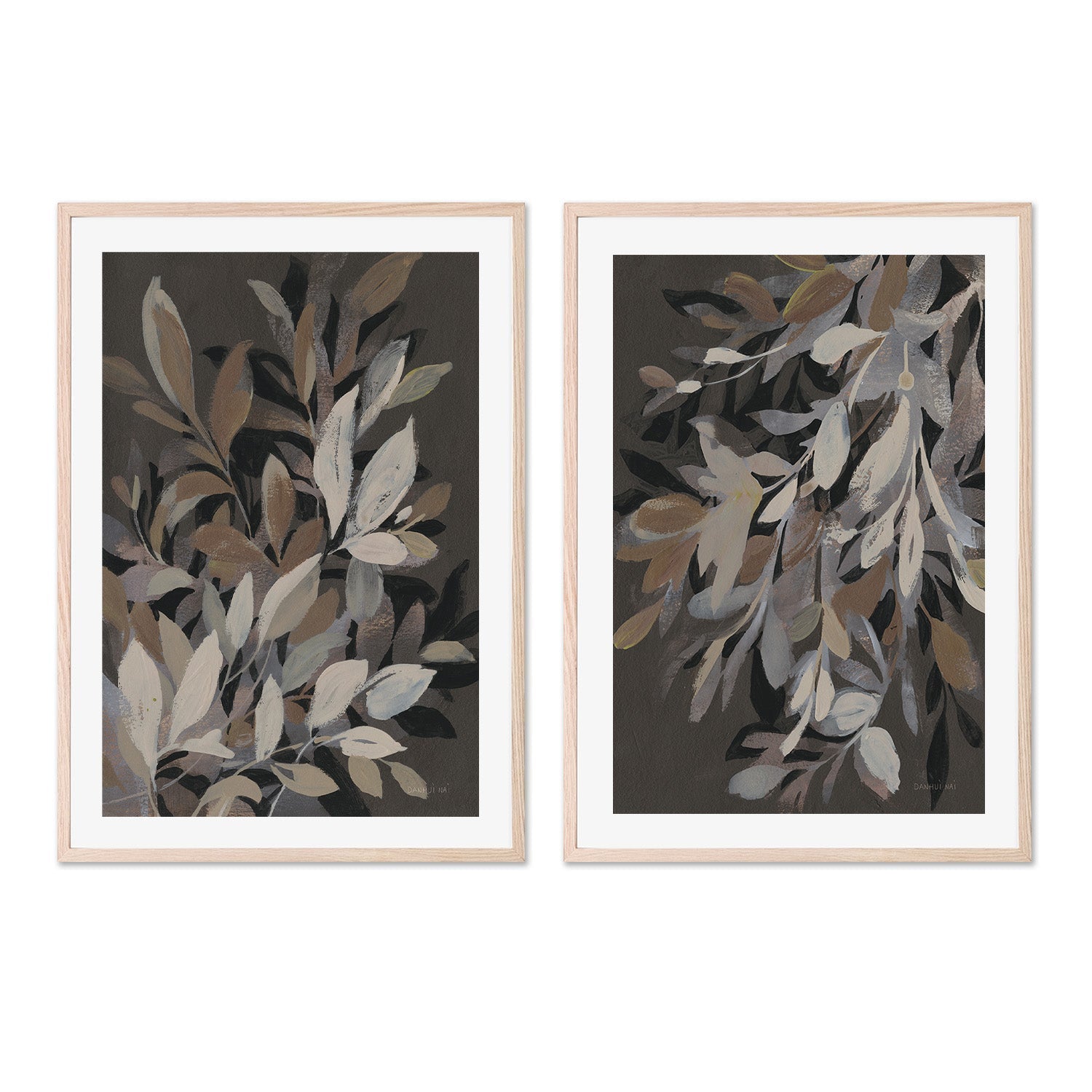 wall-art-print-canvas-poster-framed-Lively Branches, Style A & B, Set Of 2 , By Danhui Nai-6