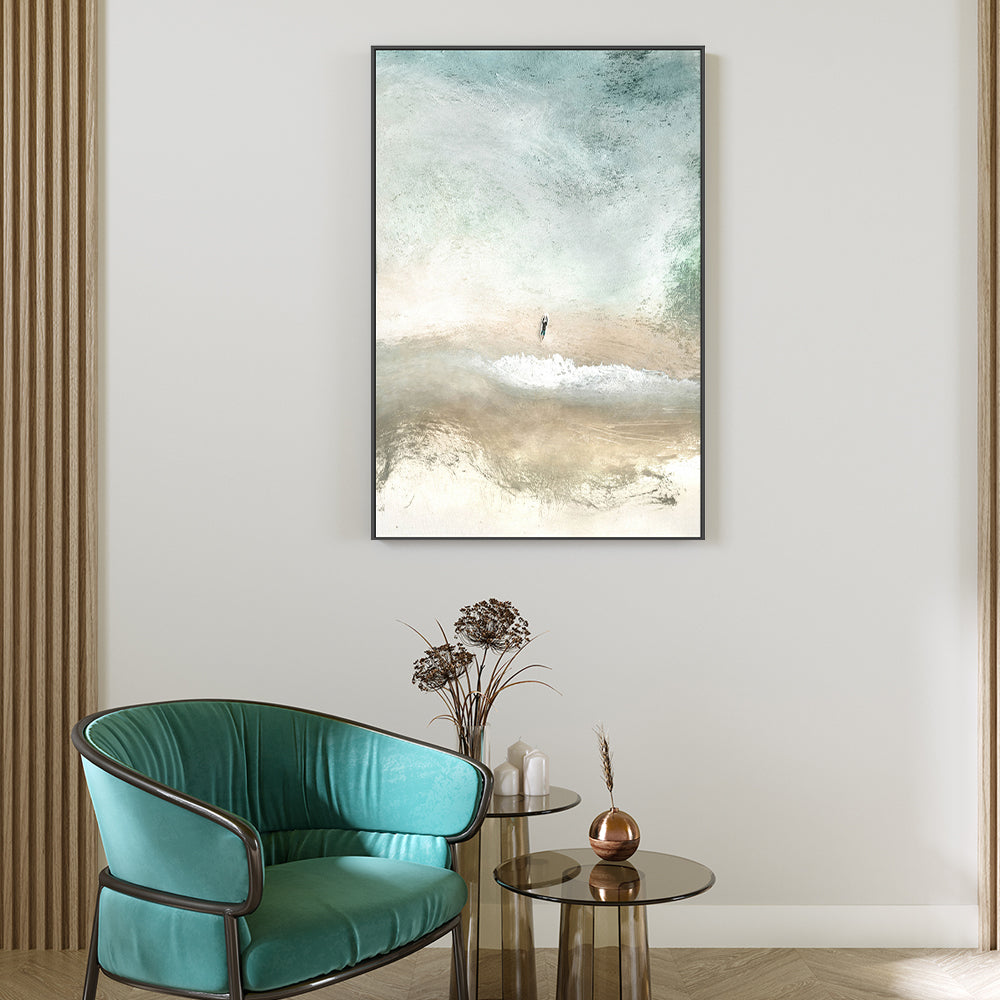 wall-art-print-canvas-poster-framed-Lone Surfer , By Dan Hobday-GIOIA-WALL-ART