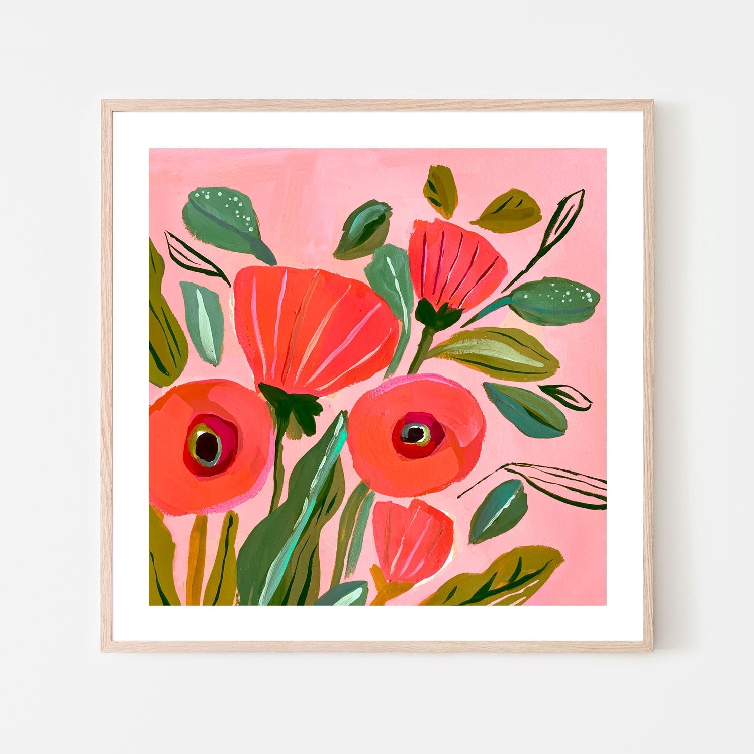 wall-art-print-canvas-poster-framed-Loose Poppies , By Kelly Angelovic-6