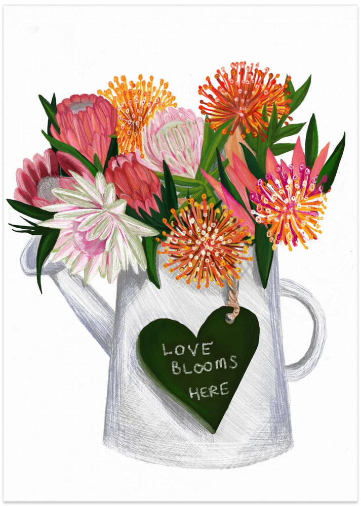 wall-art-print-canvas-poster-framed-Love Blooms Here , By Art by the Ocean-1