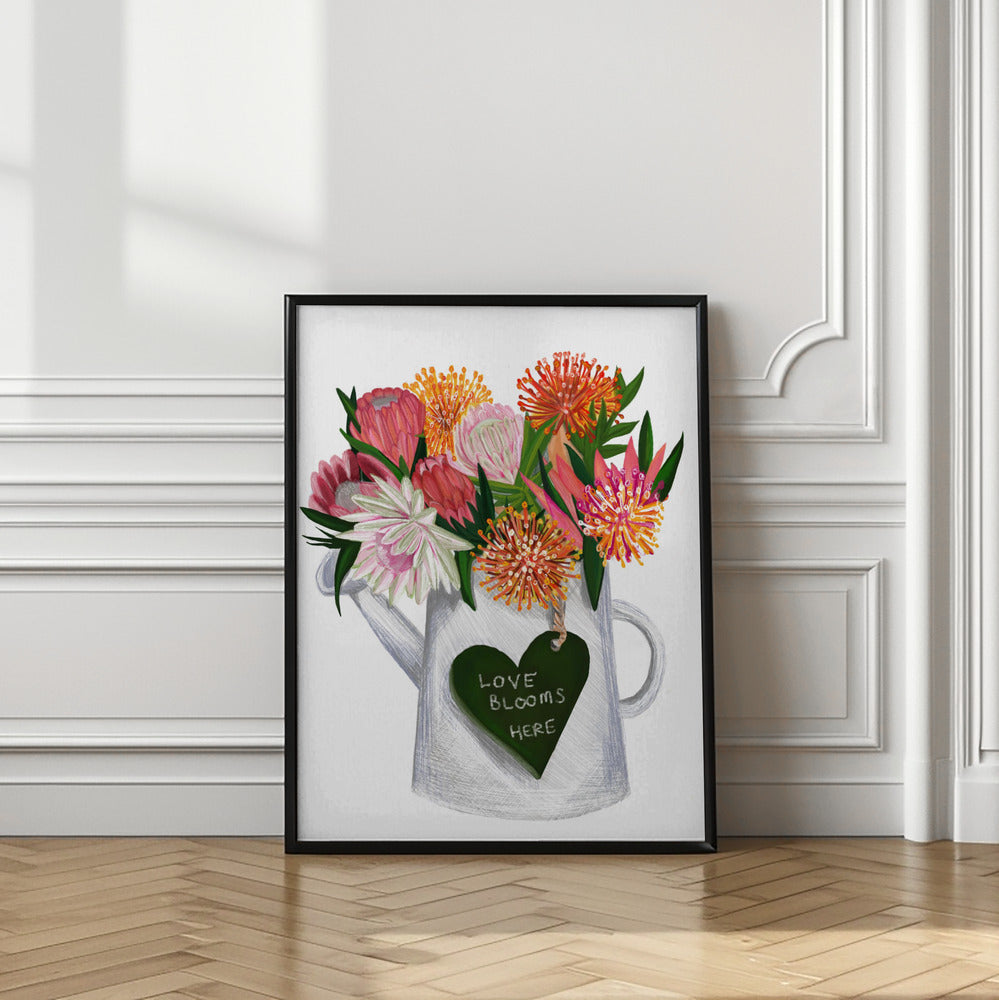 wall-art-print-canvas-poster-framed-Love Blooms Here , By Art by the Ocean-2