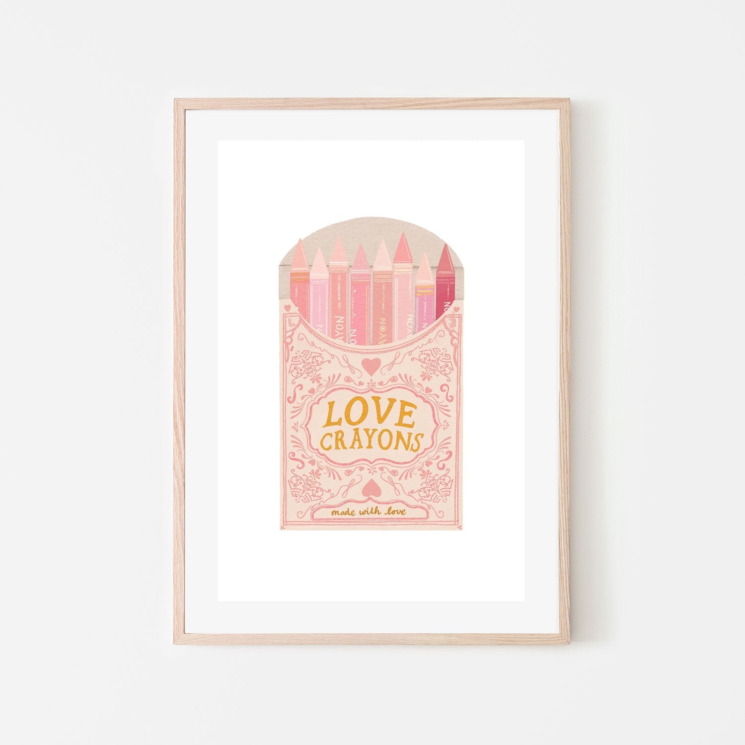 wall-art-print-canvas-poster-framed-Love Crayons , By Leah Straatsma-6