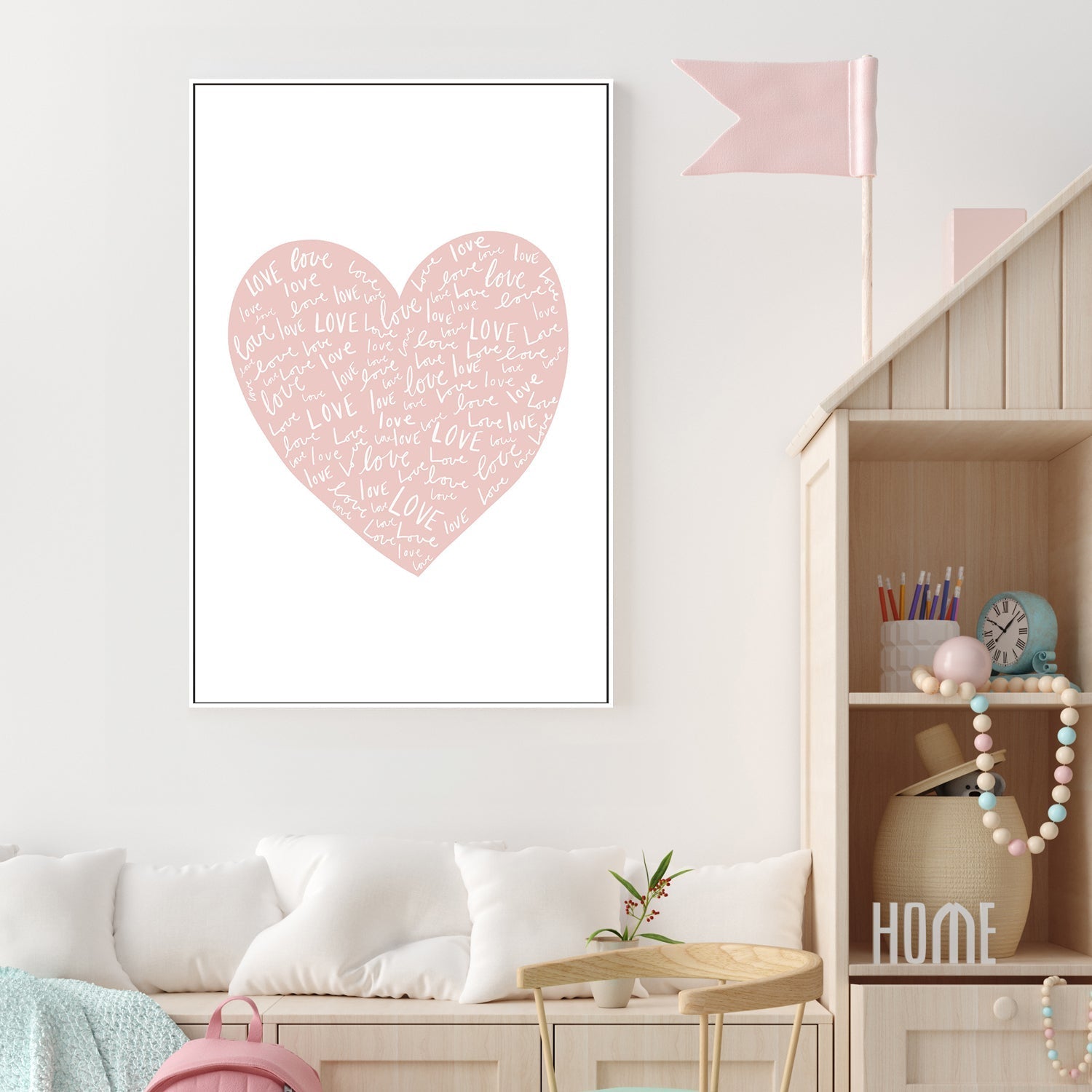 wall-art-print-canvas-poster-framed-Love Heart , By Leah Straatsma-2