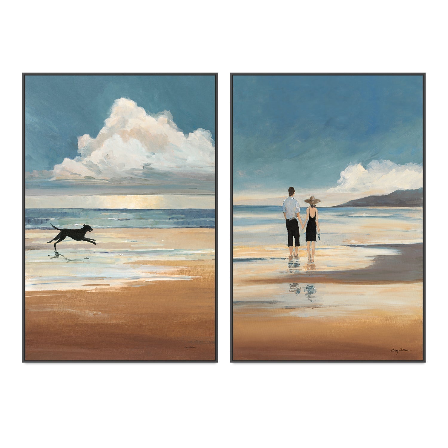 wall-art-print-canvas-poster-framed-Low Tide & Day at the Sea, Set Of 2 , By Avery Tilmon-GIOIA-WALL-ART