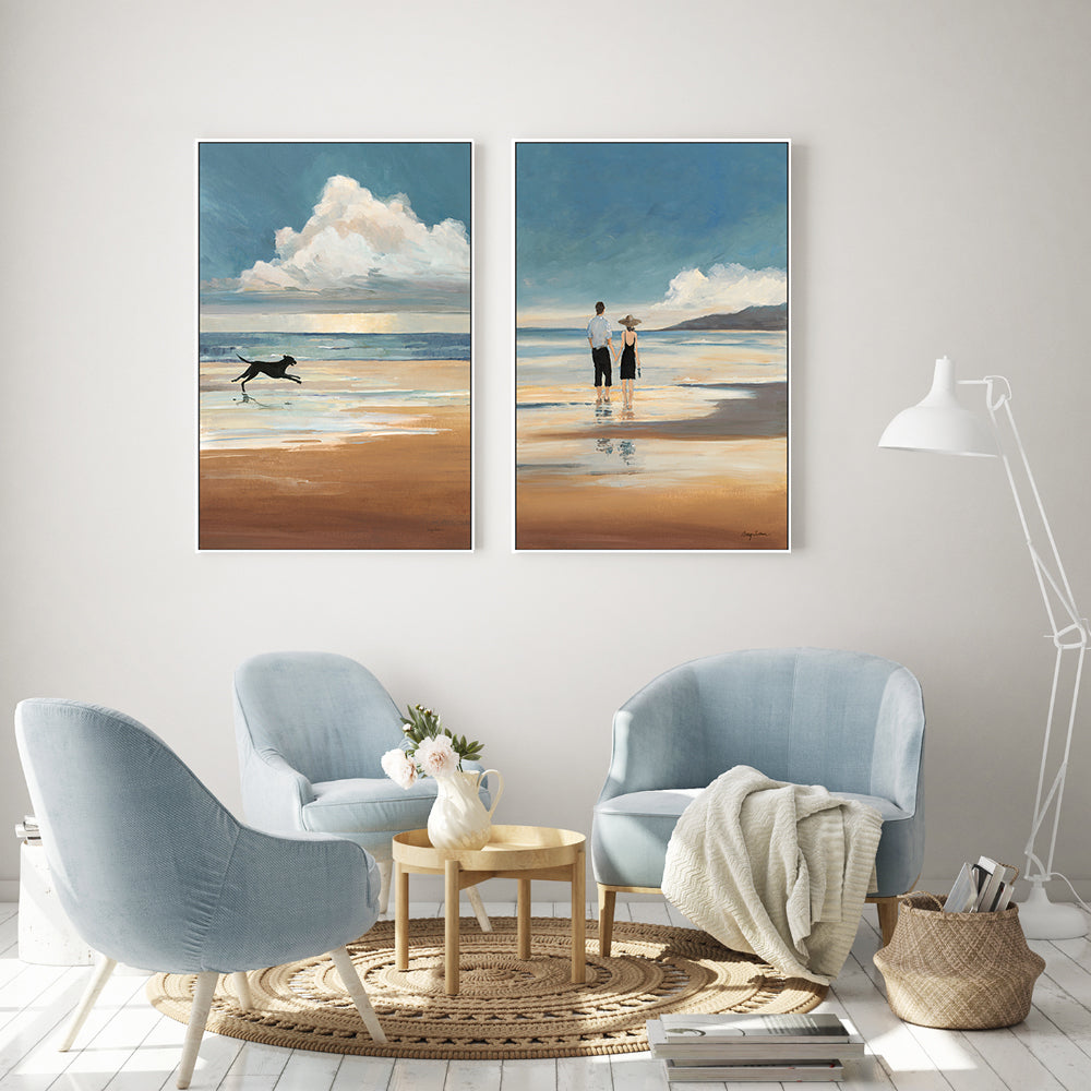 wall-art-print-canvas-poster-framed-Low Tide & Day at the Sea, Set Of 2 , By Avery Tilmon-GIOIA-WALL-ART