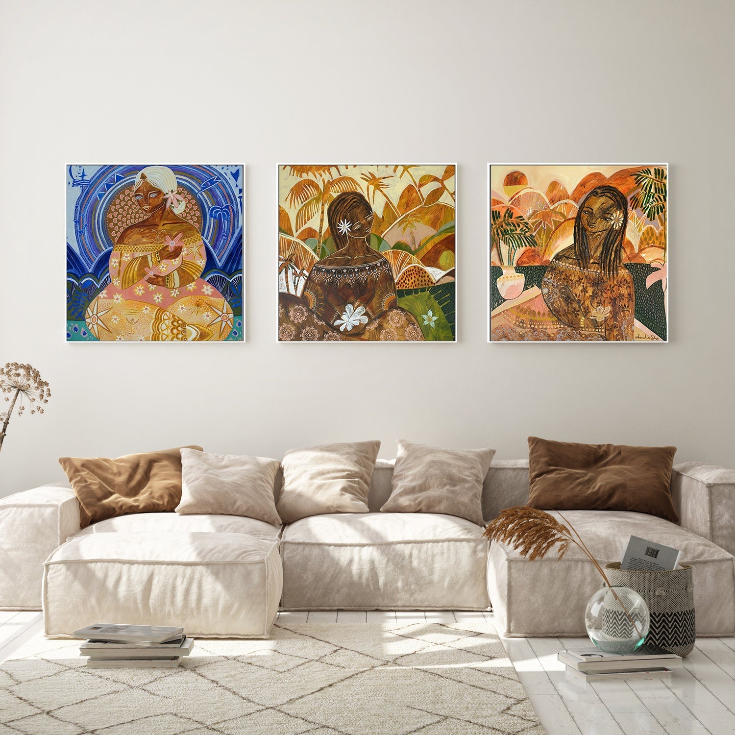 wall-art-print-canvas-poster-framed-Luana Ciel, Heavenly Skies, Miliani, Set Of 3 , By Amanda Skye-2