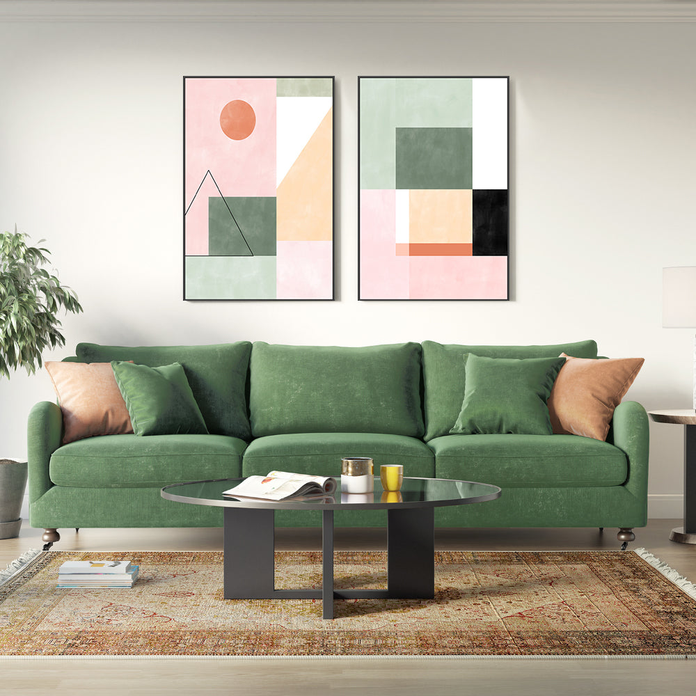 wall-art-print-canvas-poster-framed-Luminous Geometry, Style A & B, Set Of 2 , By Elena Ristova-GIOIA-WALL-ART