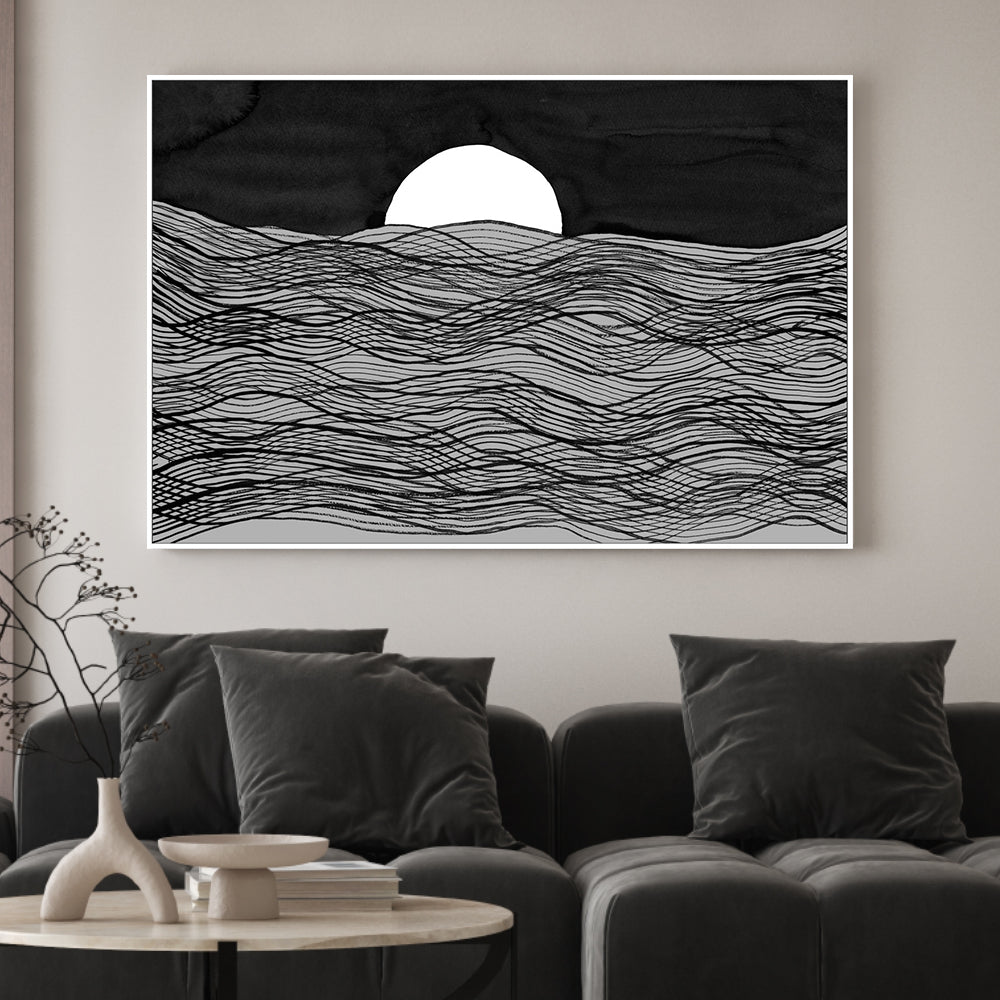 wall-art-print-canvas-poster-framed-Luminous Moon, High Tide , By Danushka Abeygoda-2