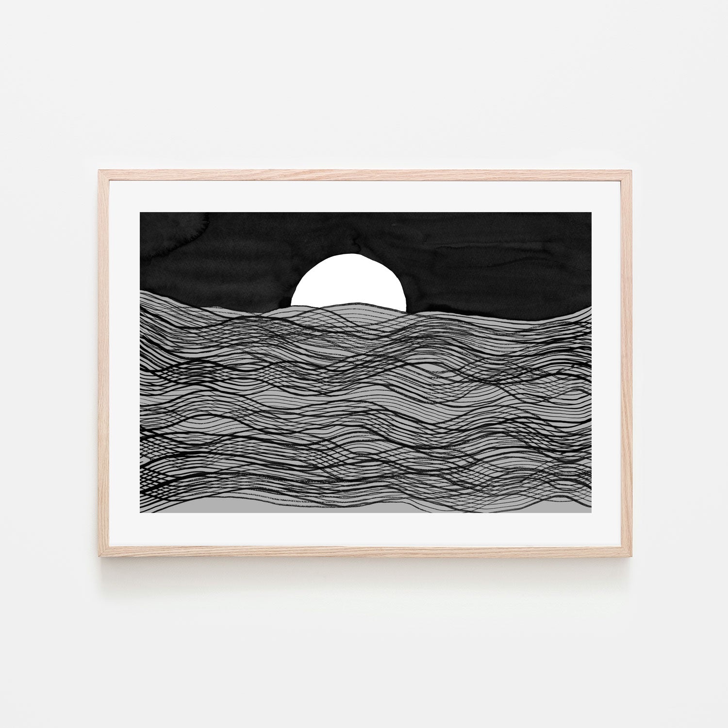 wall-art-print-canvas-poster-framed-Luminous Moon, High Tide , By Danushka Abeygoda-6