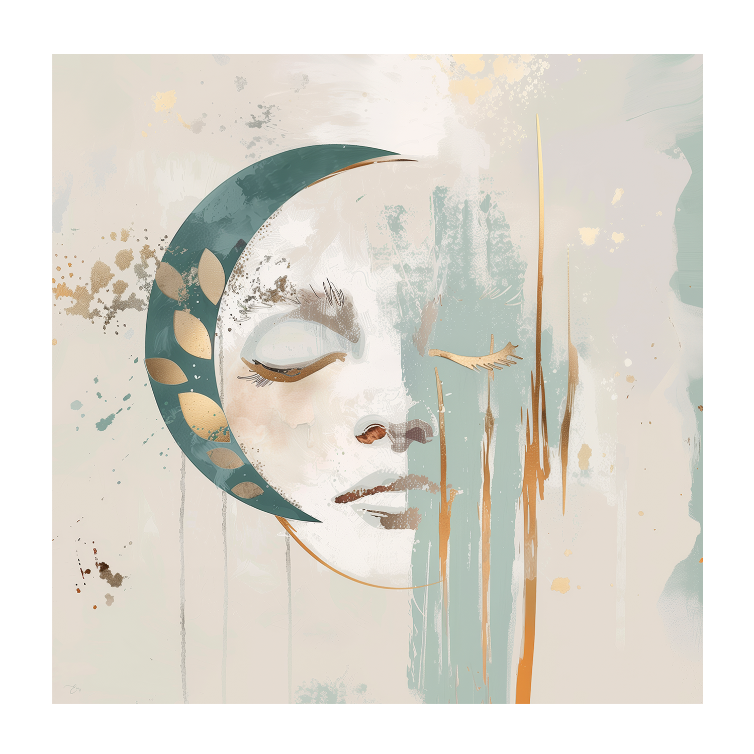 wall-art-print-canvas-poster-framed-Luna Aurelia, Style A & B, Set Of 2 , By Bella Eve-8