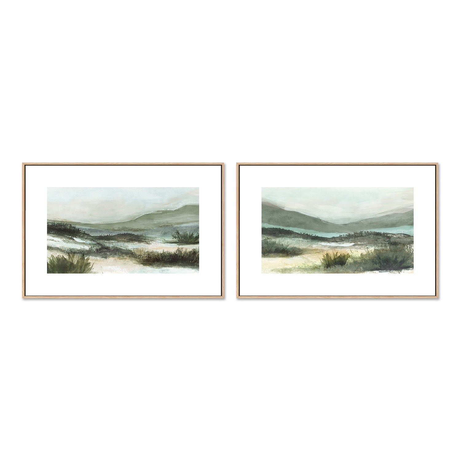 wall-art-print-canvas-poster-framed-Lush Landscape, Style A & B, Set of 2 , By Nina Blue-6