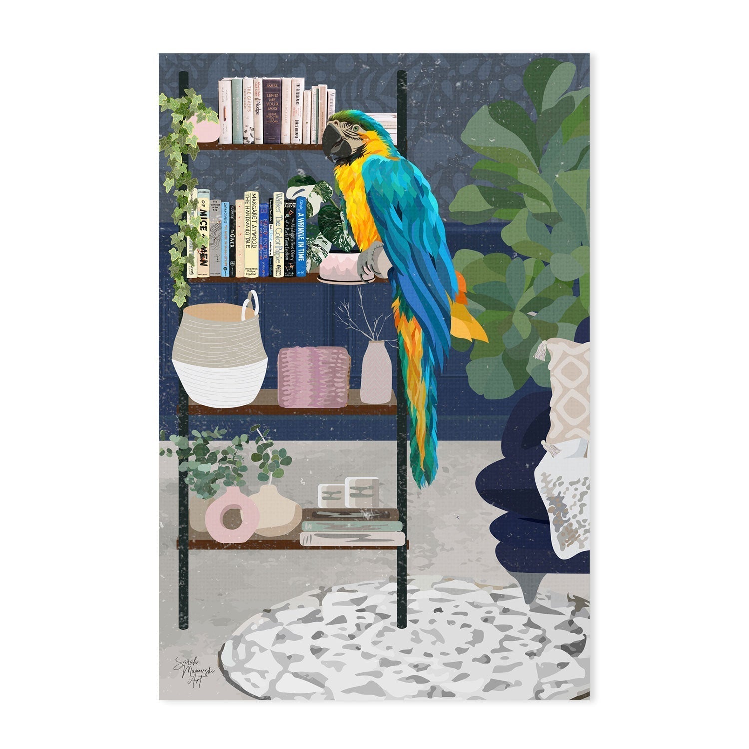 wall-art-print-canvas-poster-framed-Macaw Poetry , By Sarah Manovski-GIOIA-WALL-ART