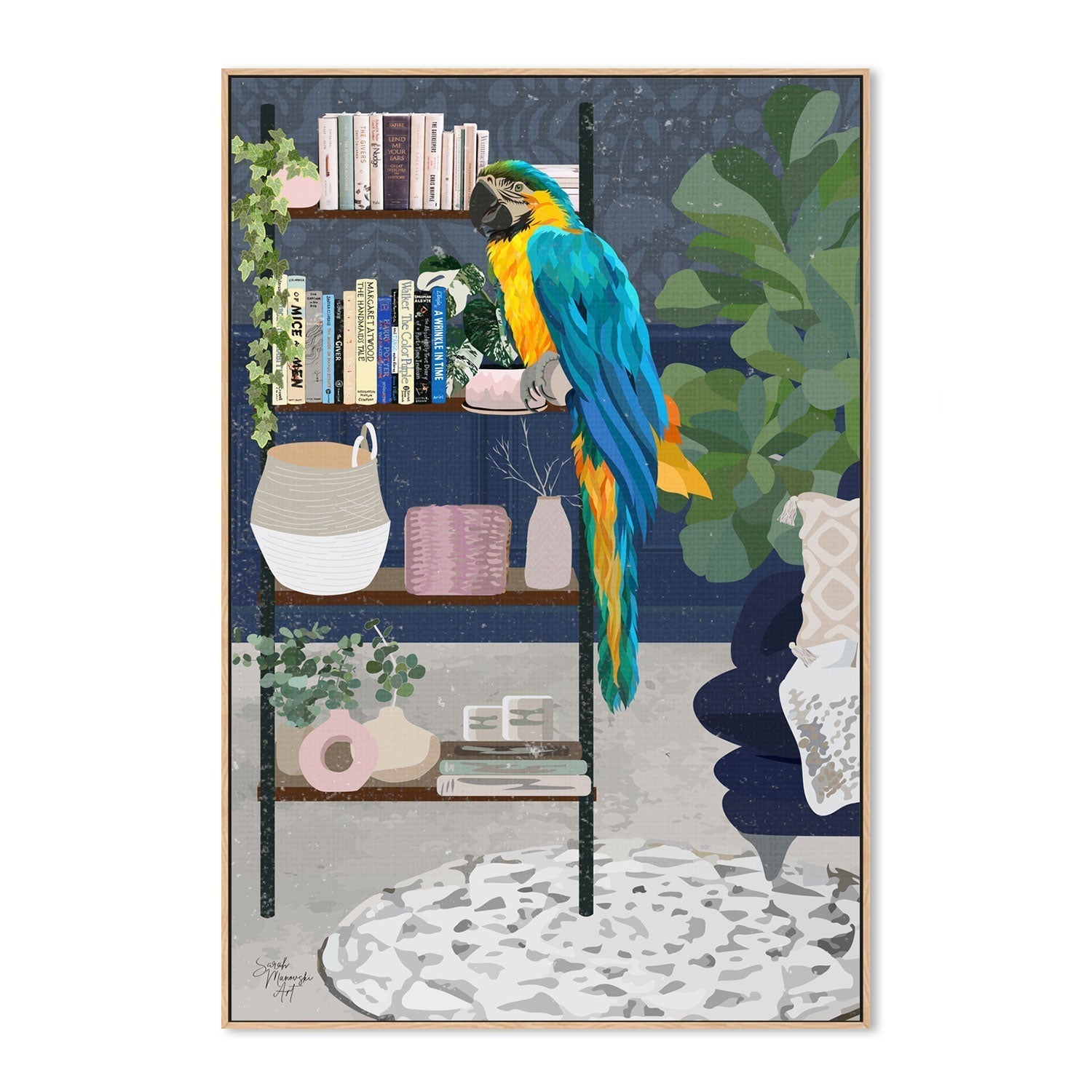 wall-art-print-canvas-poster-framed-Macaw Poetry , By Sarah Manovski-GIOIA-WALL-ART