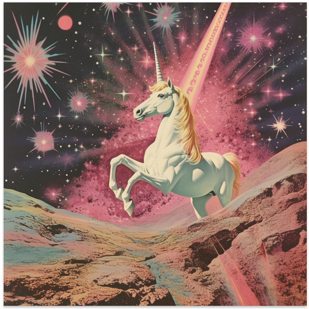 wall-art-print-canvas-poster-framed-Magic Unicorn Collage , By Samantha Hearn-1