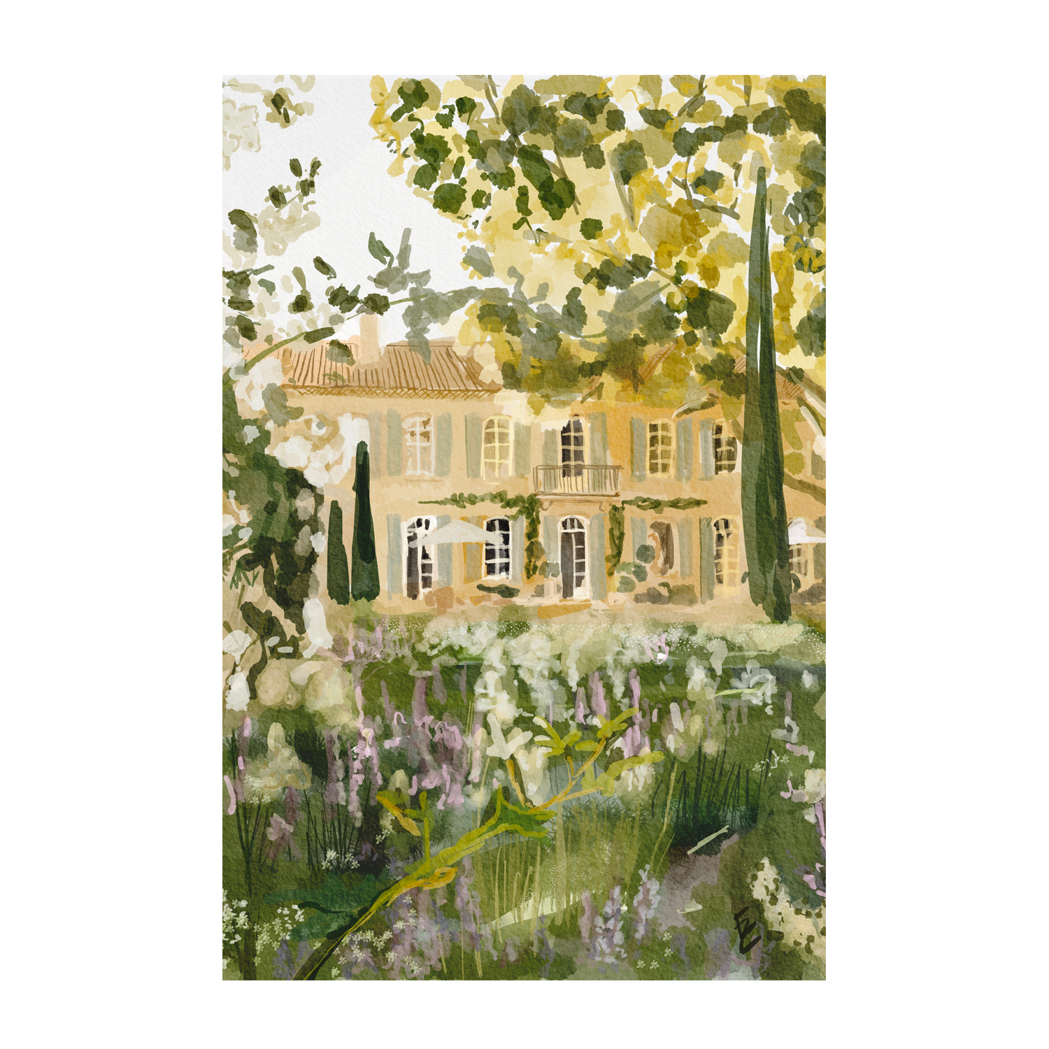 wall-art-print-canvas-poster-framed-Magical French Garden , By Ekaterina Zagorska-1