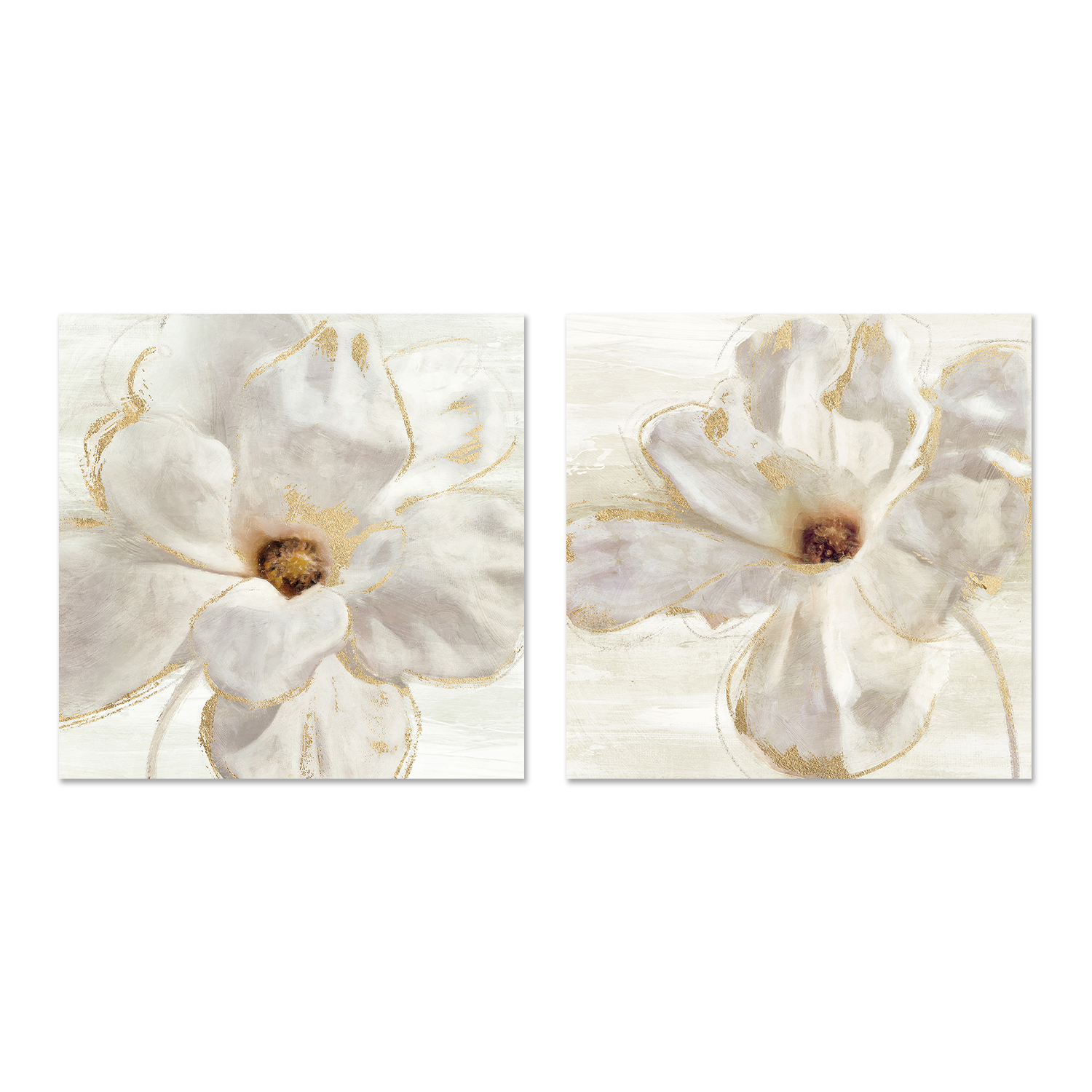 wall-art-print-canvas-poster-framed-Magnolia Bloom, Style A & B, Set of 2 , By Nina Blue-1