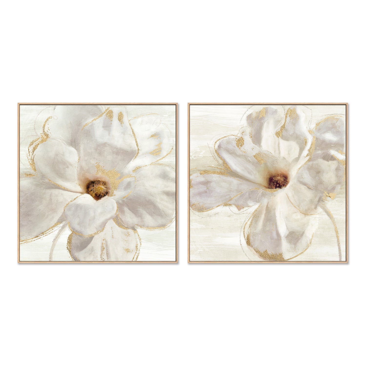 wall-art-print-canvas-poster-framed-Magnolia Bloom, Style A & B, Set of 2 , By Nina Blue-4