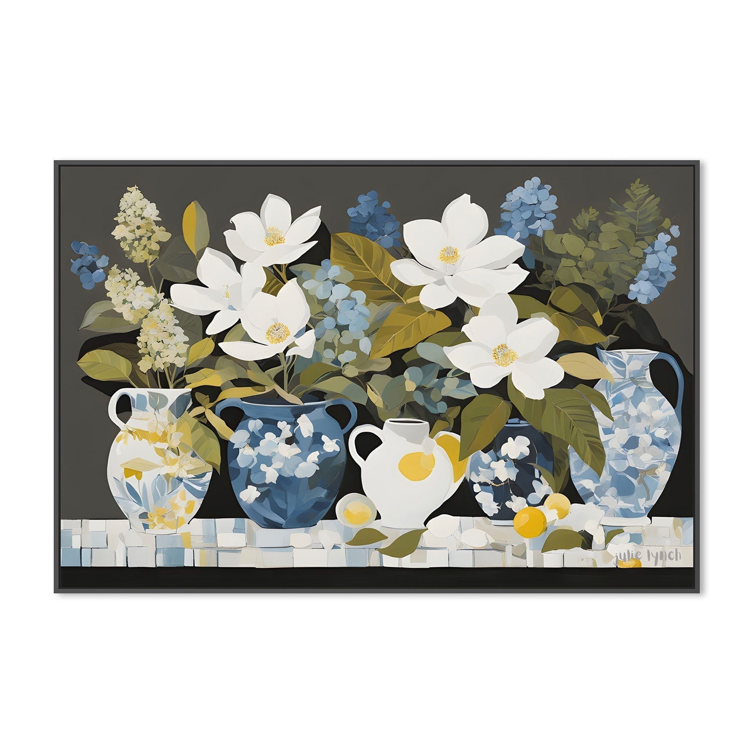 wall-art-print-canvas-poster-framed-Magnolia Mosaic , By Julie Lynch-3