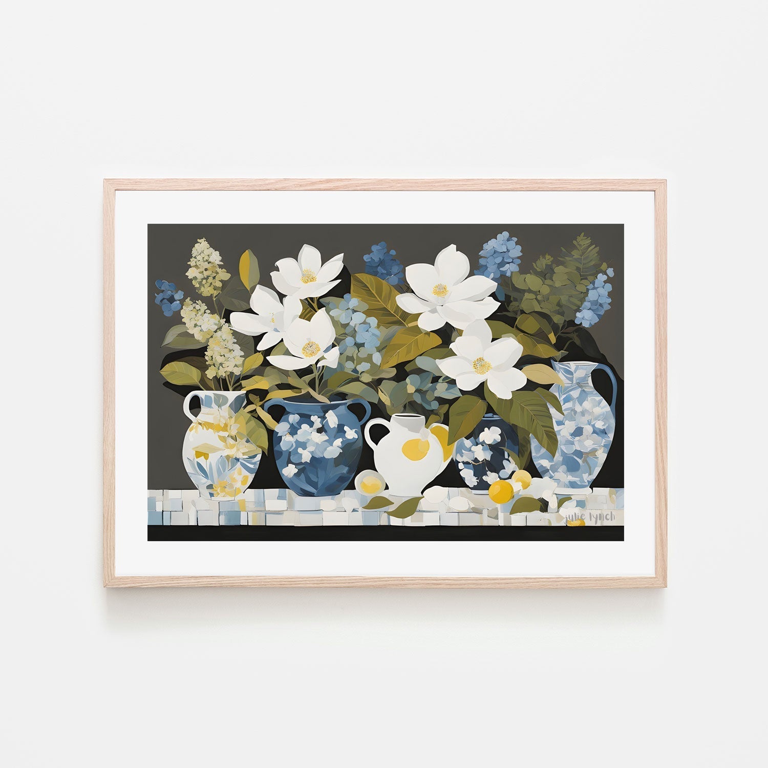 wall-art-print-canvas-poster-framed-Magnolia Mosaic , By Julie Lynch-6