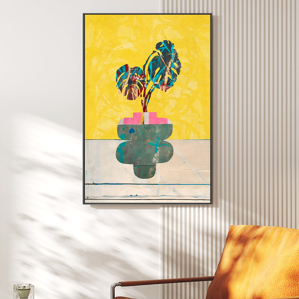 wall-art-print-canvas-poster-framed-Majestic Monstera, Style B , By Rogério Arruda-GIOIA-WALL-ART