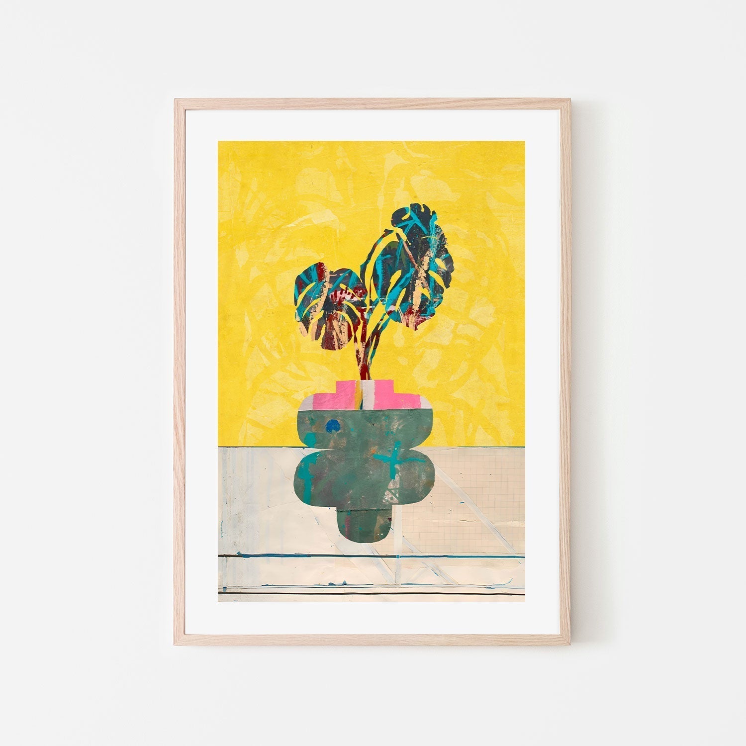 wall-art-print-canvas-poster-framed-Majestic Monstera, Style B , By Rogério Arruda-GIOIA-WALL-ART