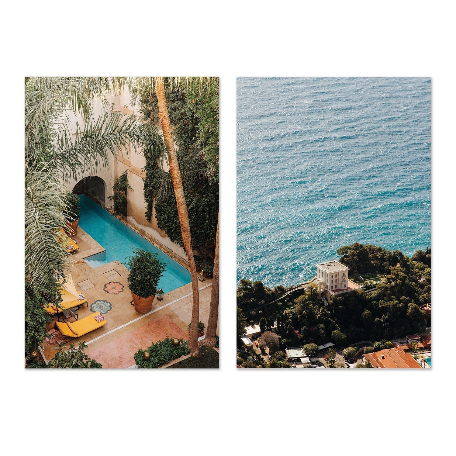 wall-art-print-canvas-poster-framed-Marrakech and Cote D'Azure, Set Of 2-by-Jovani Demetrie-Gioia Wall Art