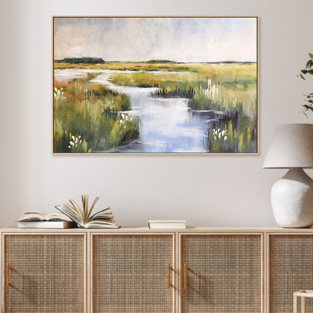 wall-art-print-canvas-poster-framed-Marshlands, Style B , By Nina Blue-2