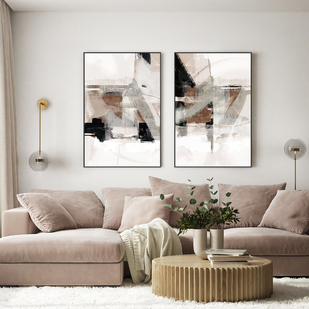 wall-art-print-canvas-poster-framed-Messy Urban Complex, Style C & D, Set of 2 , By Nina Blue-7