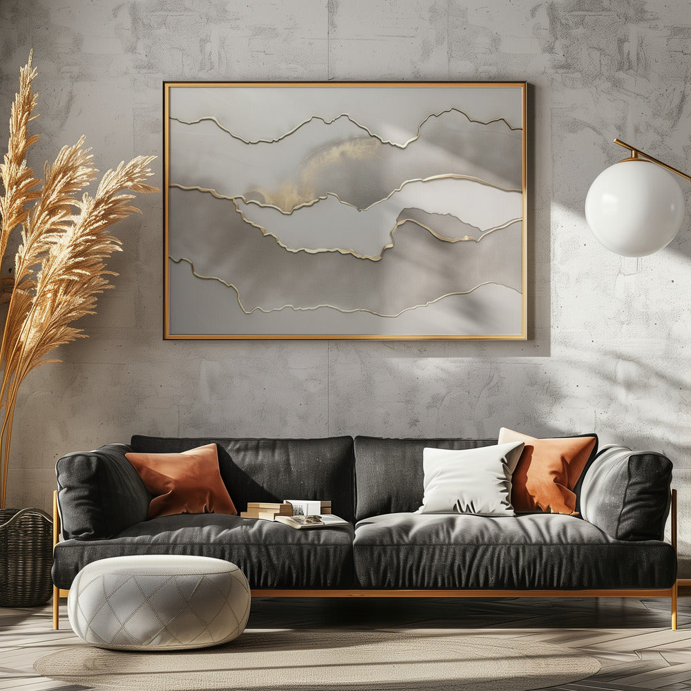 wall-art-print-canvas-poster-framed-Metallic landscape nº3 , By Alma-3