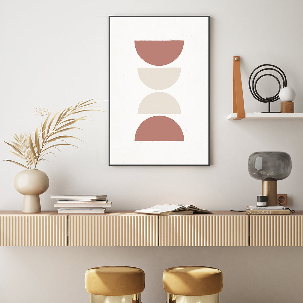 wall-art-print-canvas-poster-framed-Mid-Century Circles, Style B-GIOIA-WALL-ART