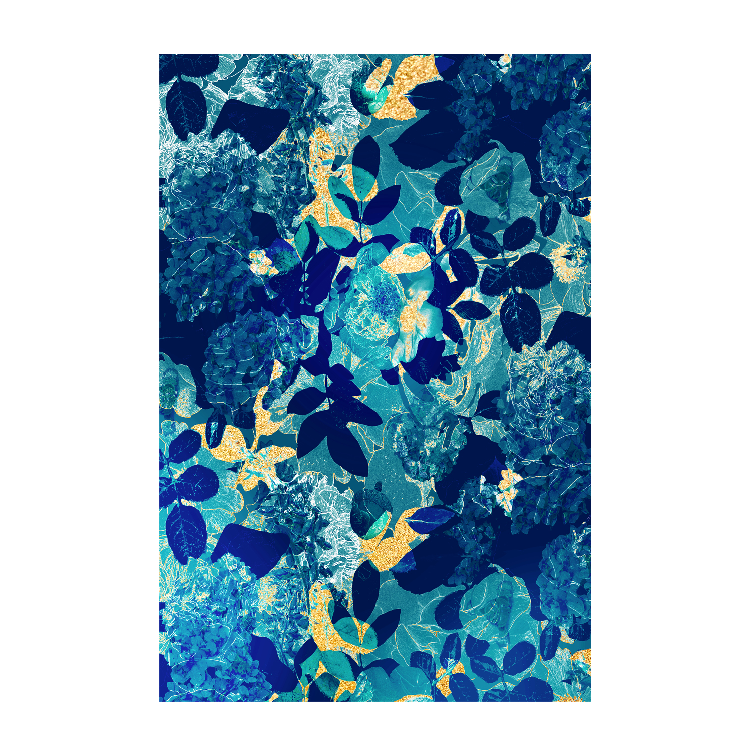 wall-art-print-canvas-poster-framed-Midnight Floral , By Hope Bainbridge-1