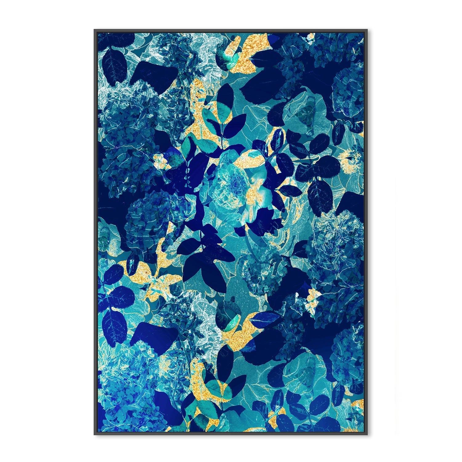 wall-art-print-canvas-poster-framed-Midnight Floral , By Hope Bainbridge-3