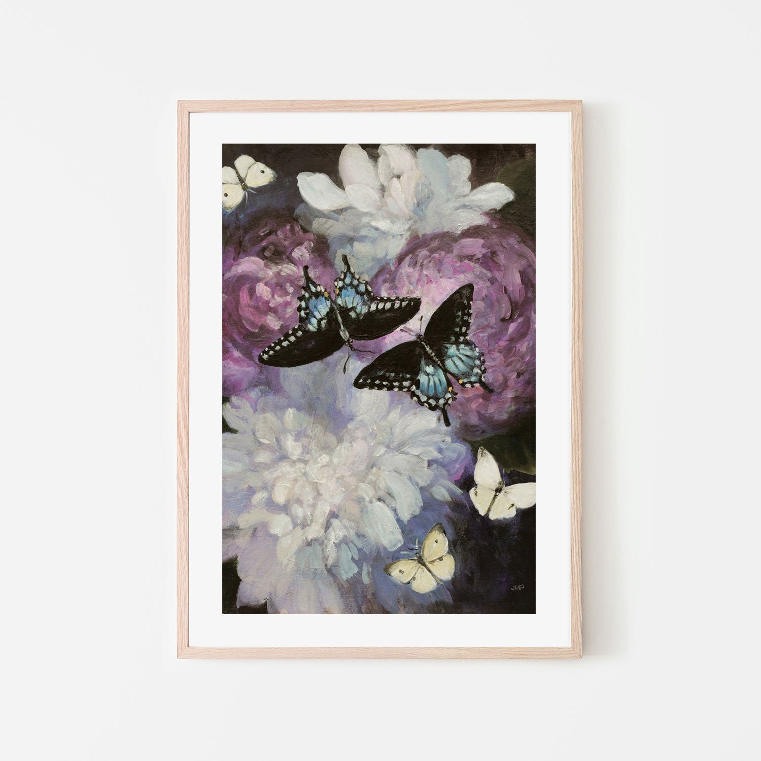 wall-art-print-canvas-poster-framed-Midnight Garden Butterflies , By Julia Purinton-6