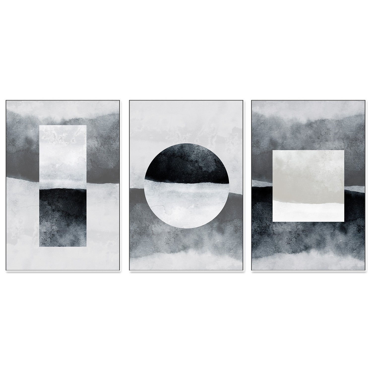 wall-art-print-canvas-poster-framed-Minimalism, Style A, B & C, Set Of 3-4