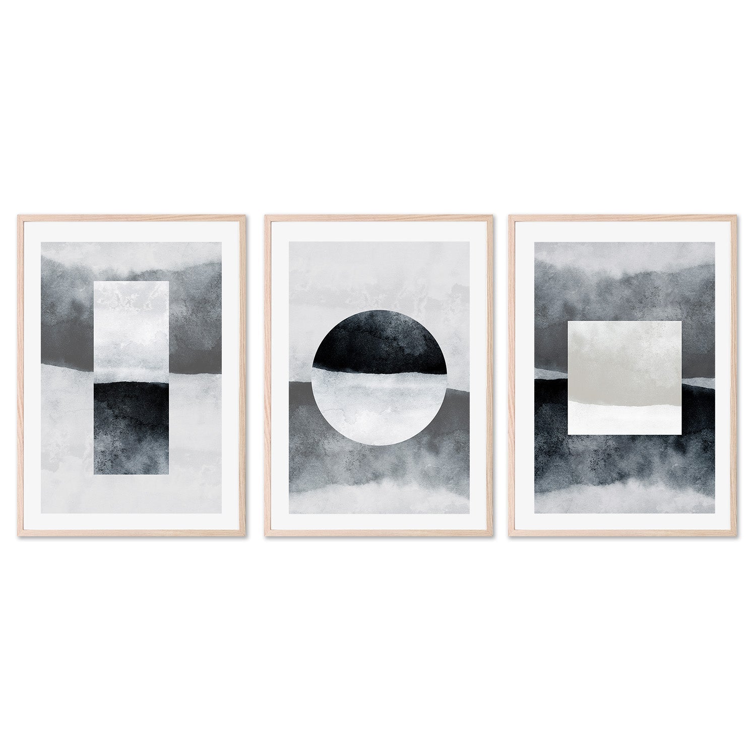 wall-art-print-canvas-poster-framed-Minimalism, Style A, B & C, Set Of 3-5