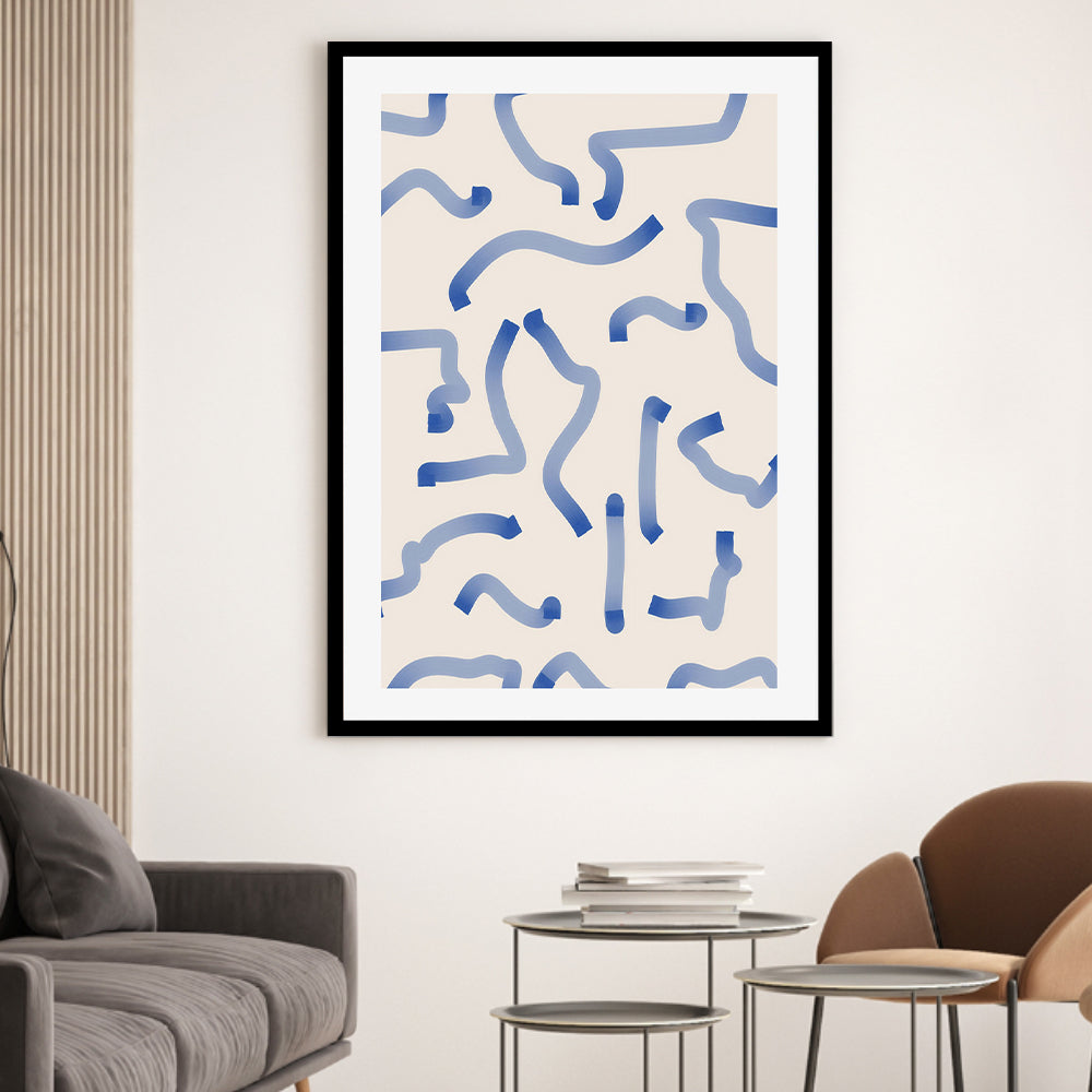 wall-art-print-canvas-poster-framed-Minimalist Waves , By Elena Ristova-GIOIA-WALL-ART