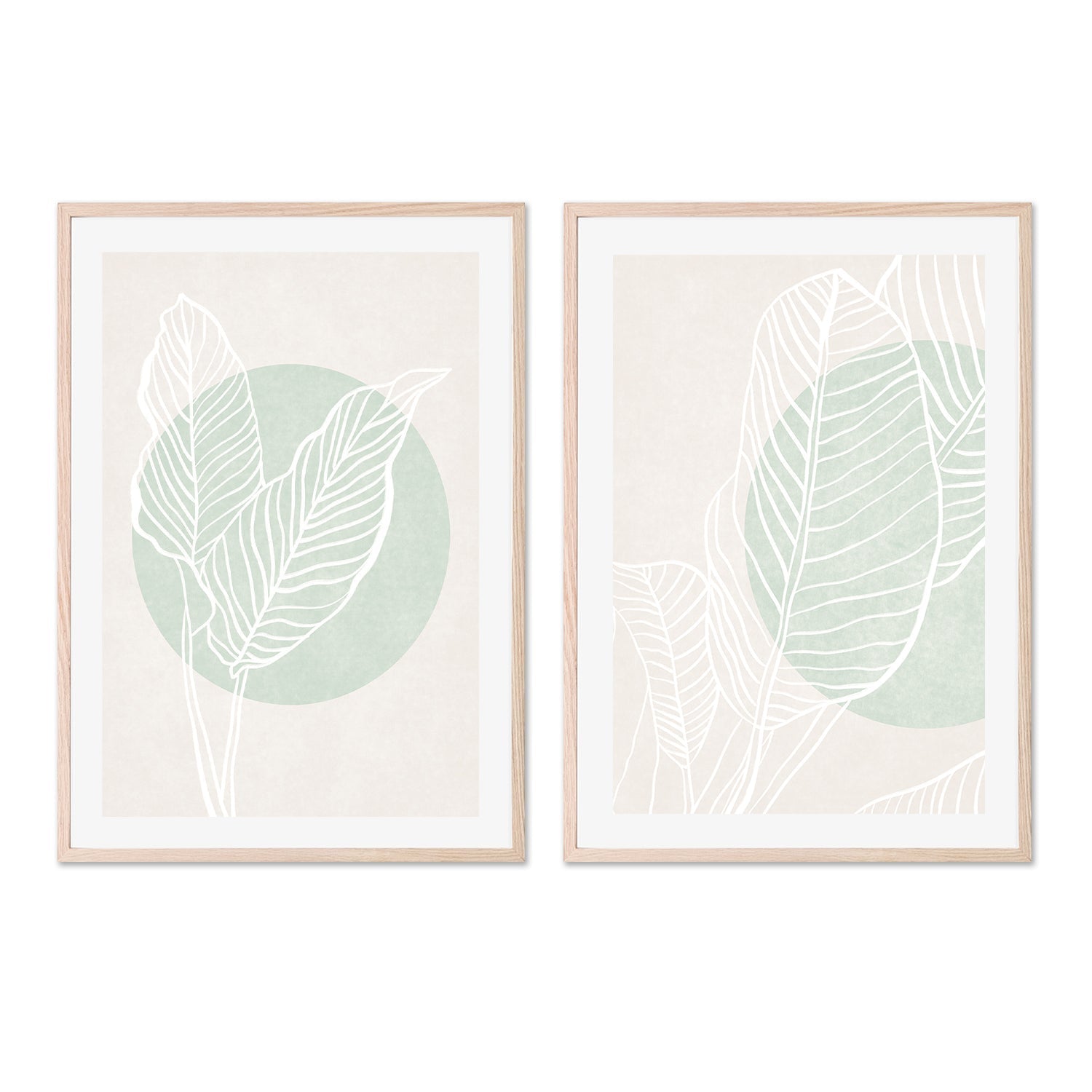 wall-art-print-canvas-poster-framed-Mint Green Harmony, Set Of 2 , By Caroline Cerrato-6