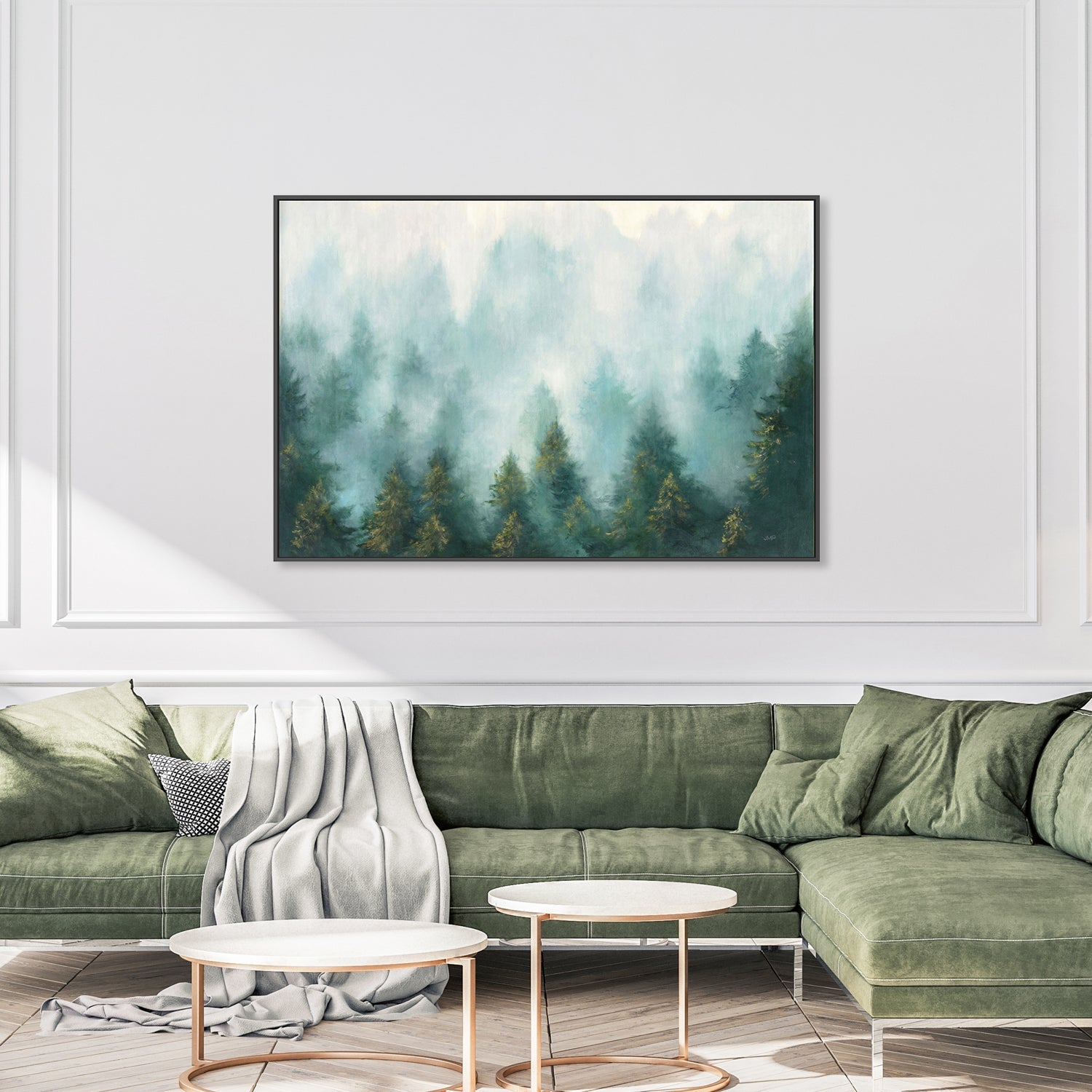 wall-art-print-canvas-poster-framed-Misty Forest-by-Julia Purinton-Gioia Wall Art