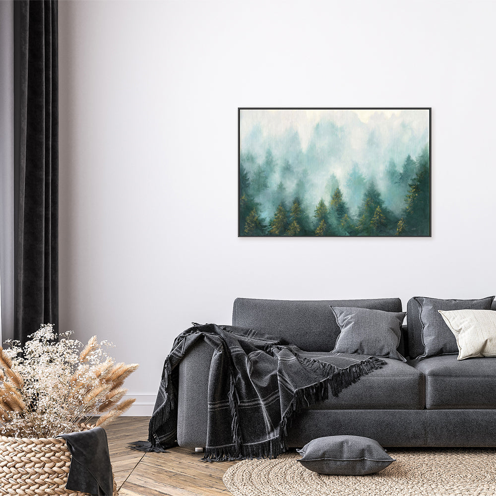 wall-art-print-canvas-poster-framed-Misty Forest-by-Julia Purinton-Gioia Wall Art