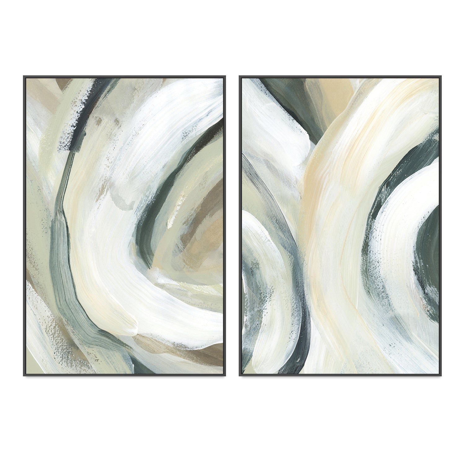 wall-art-print-canvas-poster-framed-Mixed Emotions, Style D & E, Set Of 2-by-Emily Wood-Gioia Wall Art