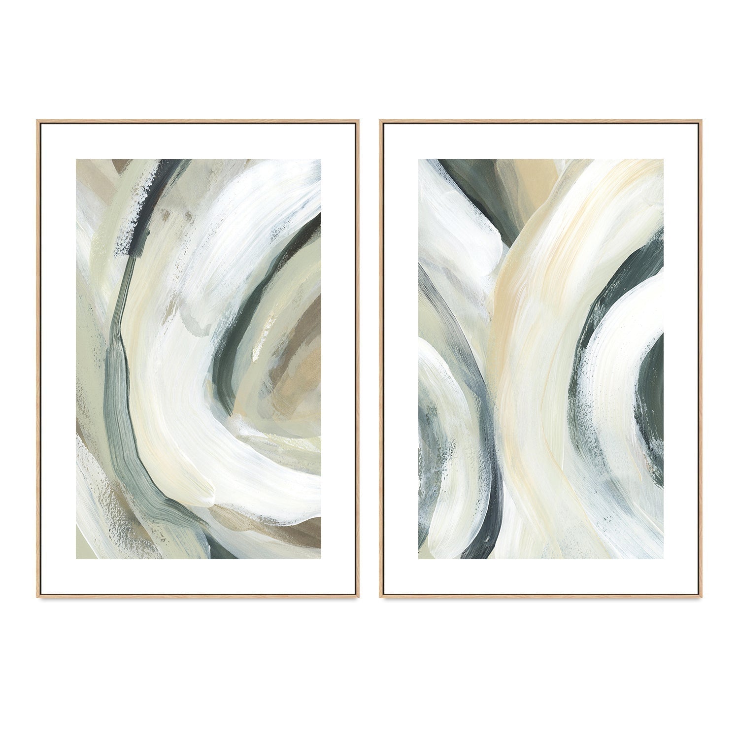 wall-art-print-canvas-poster-framed-Mixed Emotions, Style D & E, Set Of 2-by-Emily Wood-Gioia Wall Art