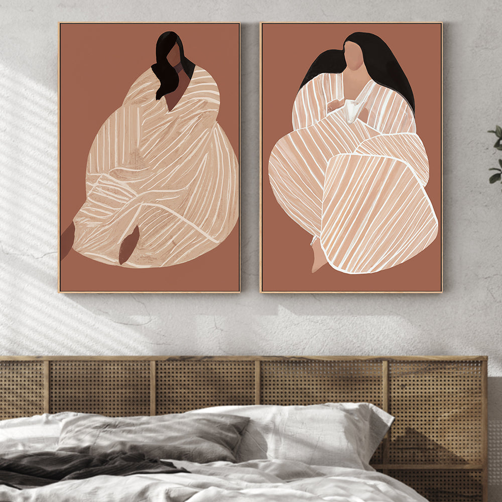 wall-art-print-canvas-poster-framed-Mocha Queen & Throne, Set of 2 , By Stacey Williams-2